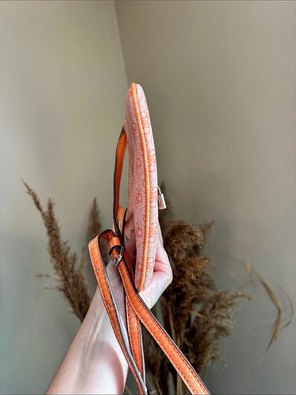 Guess Floral Crossbody Bag in Orange & Pink - Picture 6 of 9